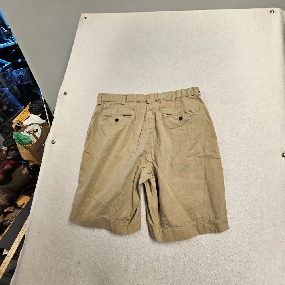 Polo Ralph Lauren Mens Khaki Tan Chino Shorts Size 34 Cotton Flat Front Classic